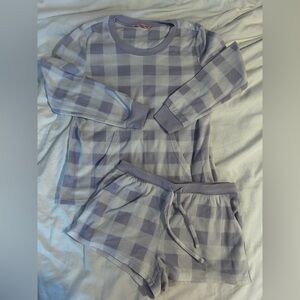 La vie en Rose light purple gingham Fleece PJs
